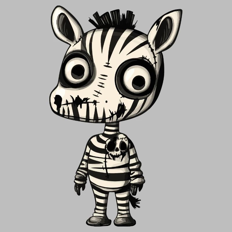Zebra Halloween Comic Funny
