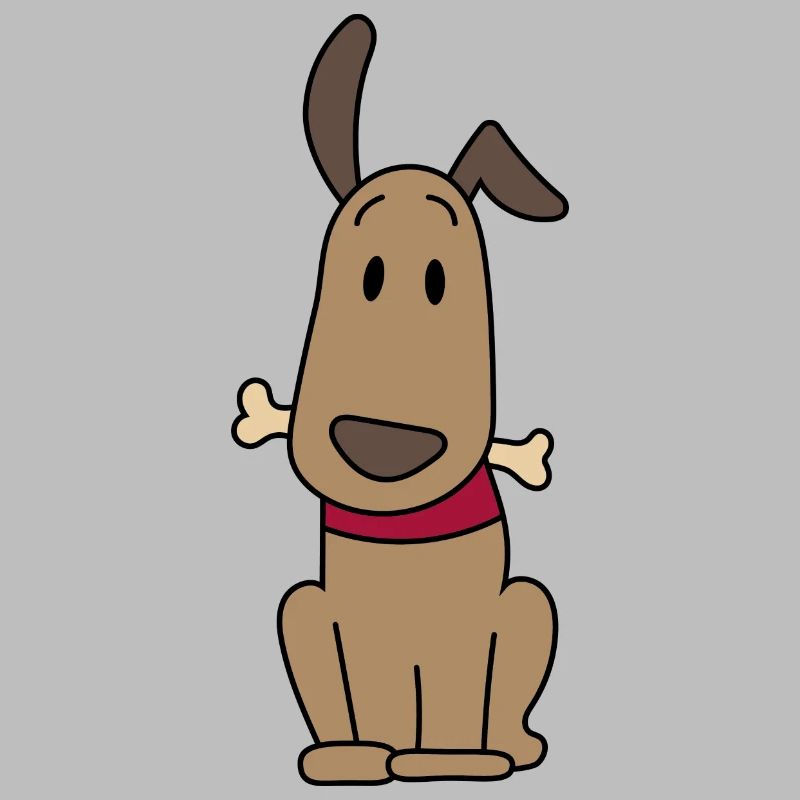 Hund mit Knochen
