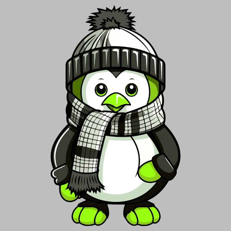 Pinguin Winter Comic