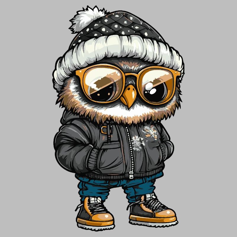 Hibou Bande dessinée cool