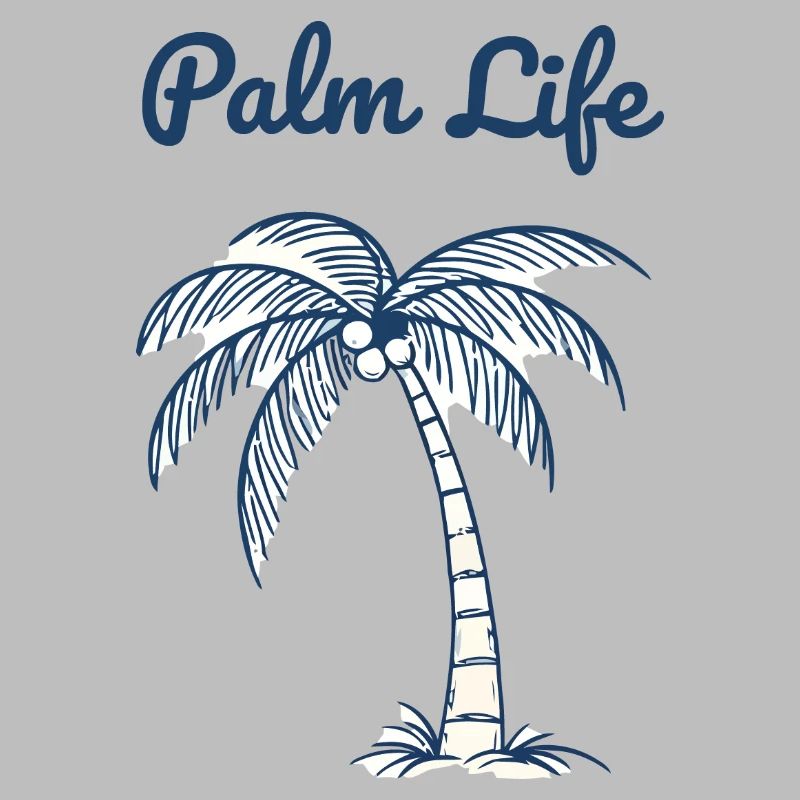 Palm Life Tropical Beach Design Minimal d’été