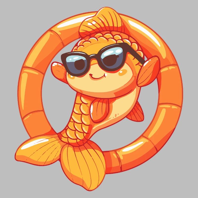 Poisson rouge Bande dessinée Cool