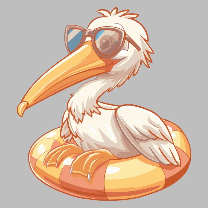 Pelikan Vogel Comic Cool