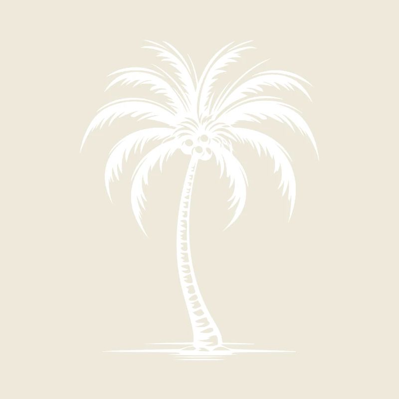 Palm tree holiday symbol silhouette