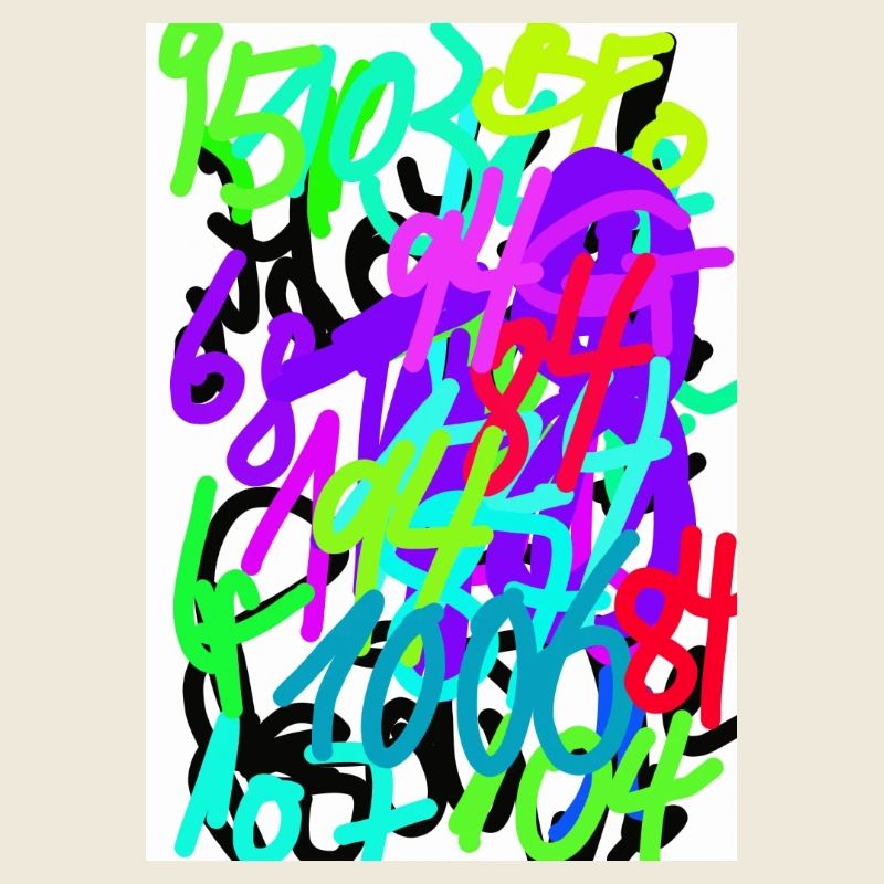 Abstract Colored Number Creation