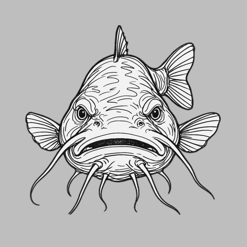 Lugubre poisson-chat expression de poisson Brombachsee