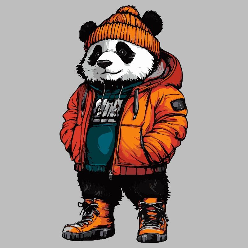 Panda Lustig Winter
