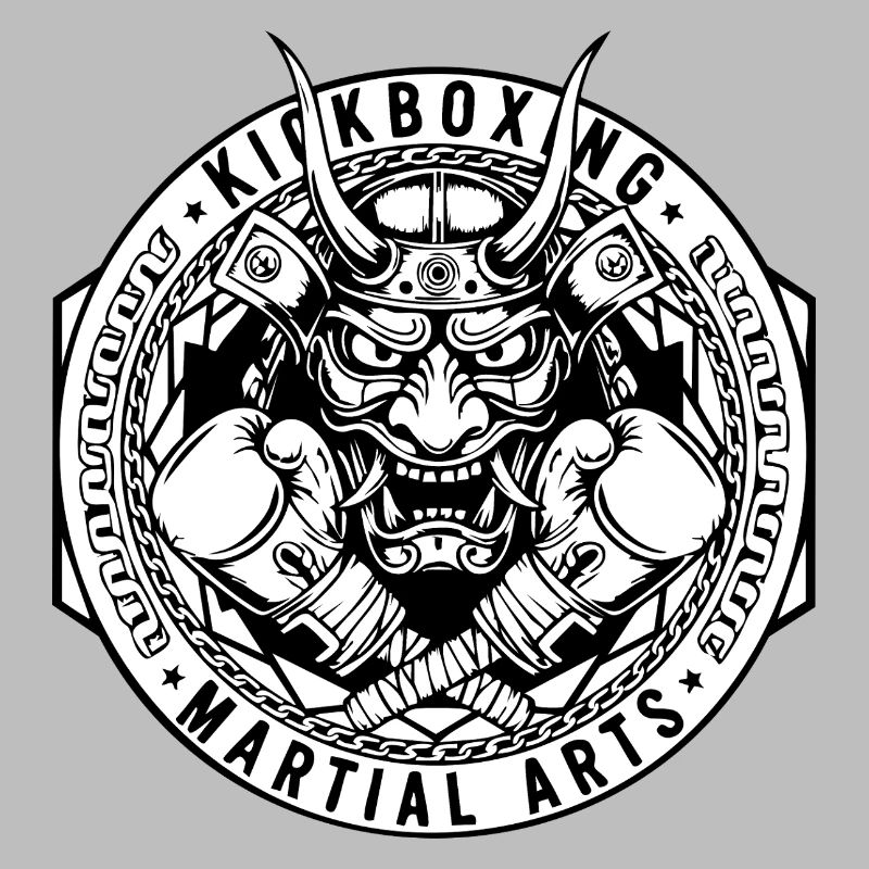 Kickbox Emblem Dämonenmaske