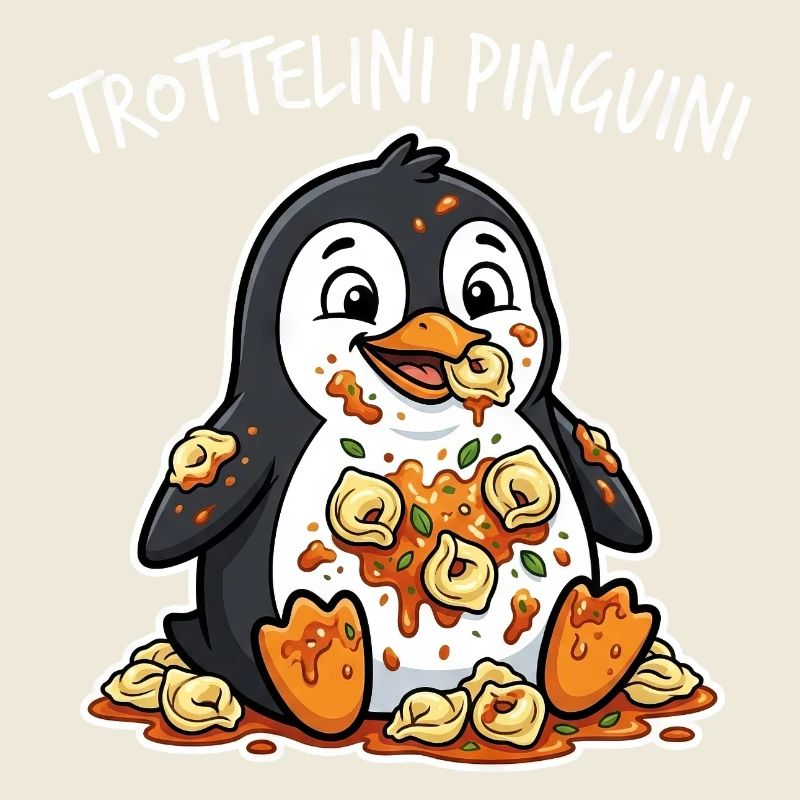 Trottelini Pinguini Pasta Cartoon