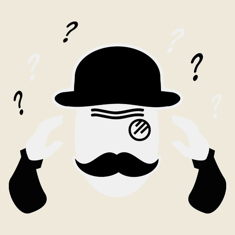 Sir mit Monokel und Moustache