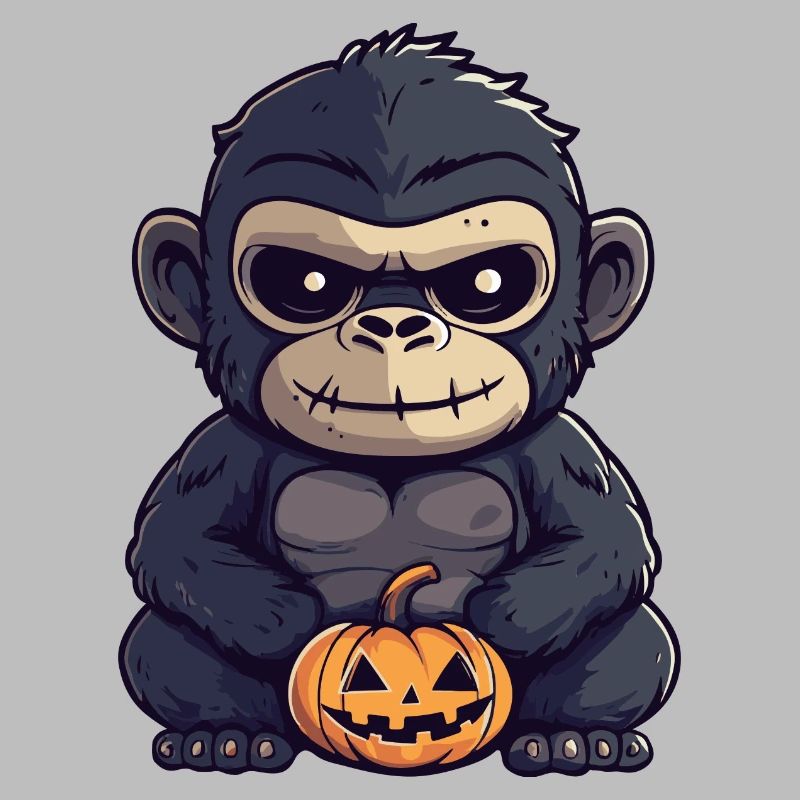 Gorilla Halloween Lustig Zombie