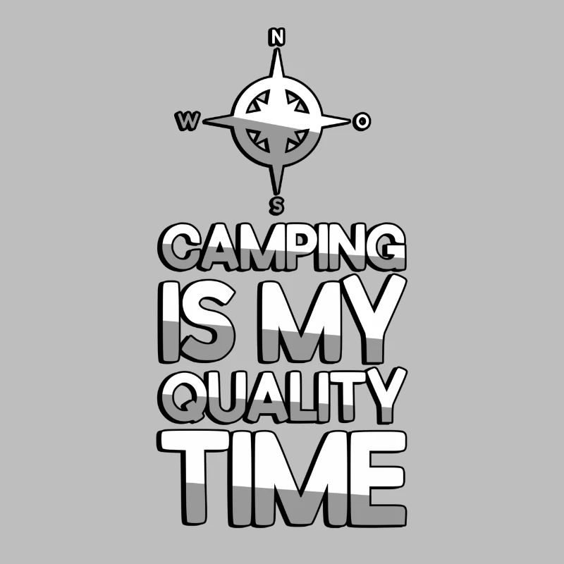 CAMPING IS MY QUALITY TIME + Boussole - Camping
