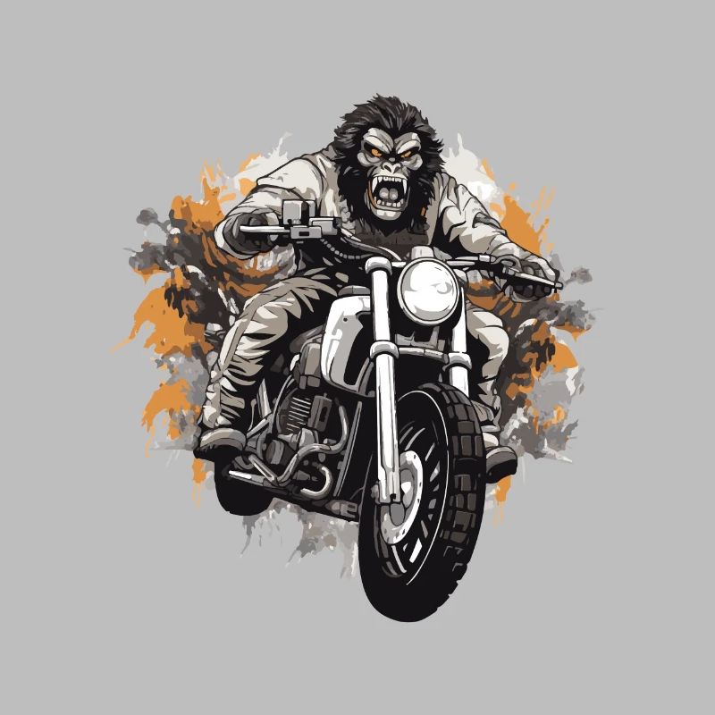Motorcycle Gorilla Biker