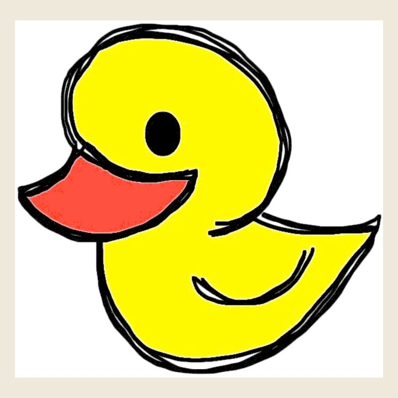 Dessin animé de caneton joyeux