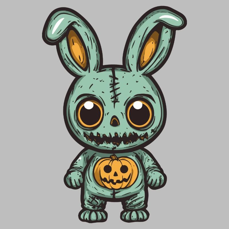 Lapin Halloween Drôle Zombie