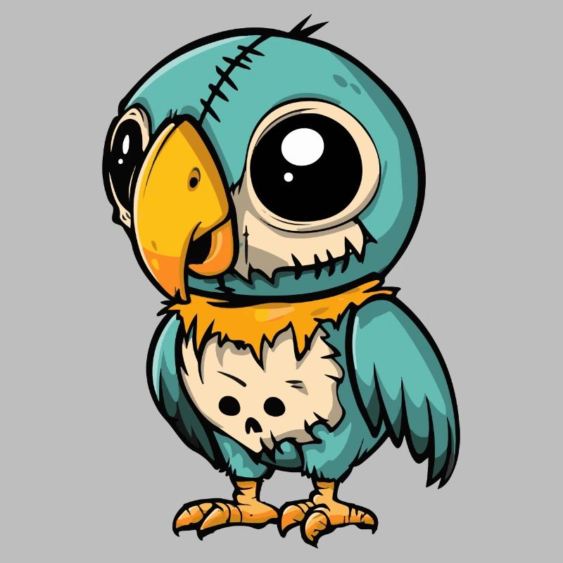 Parrot Halloween Funny Zombie
