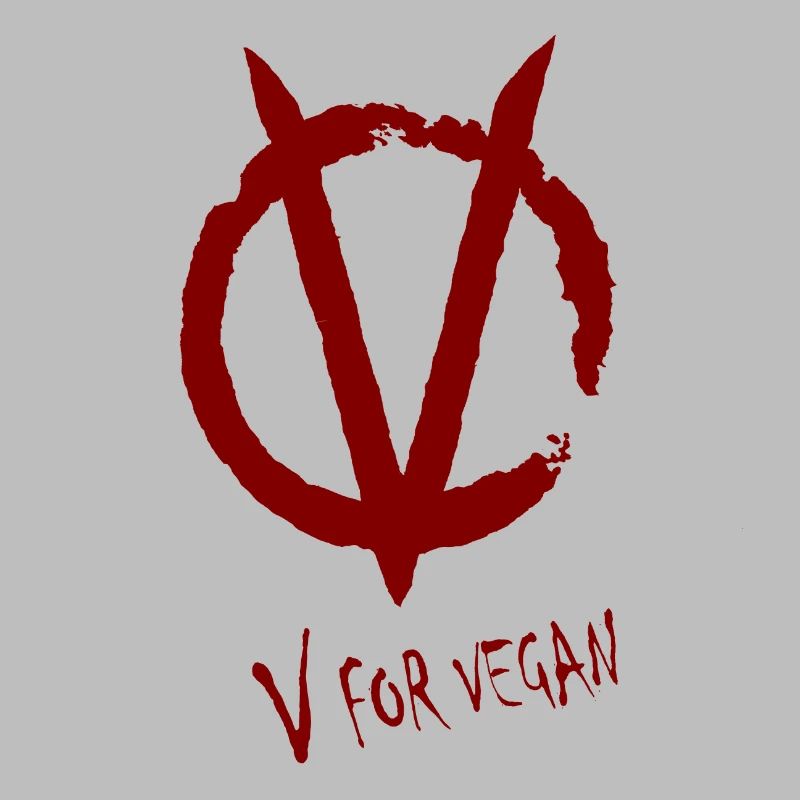 V for vegan red