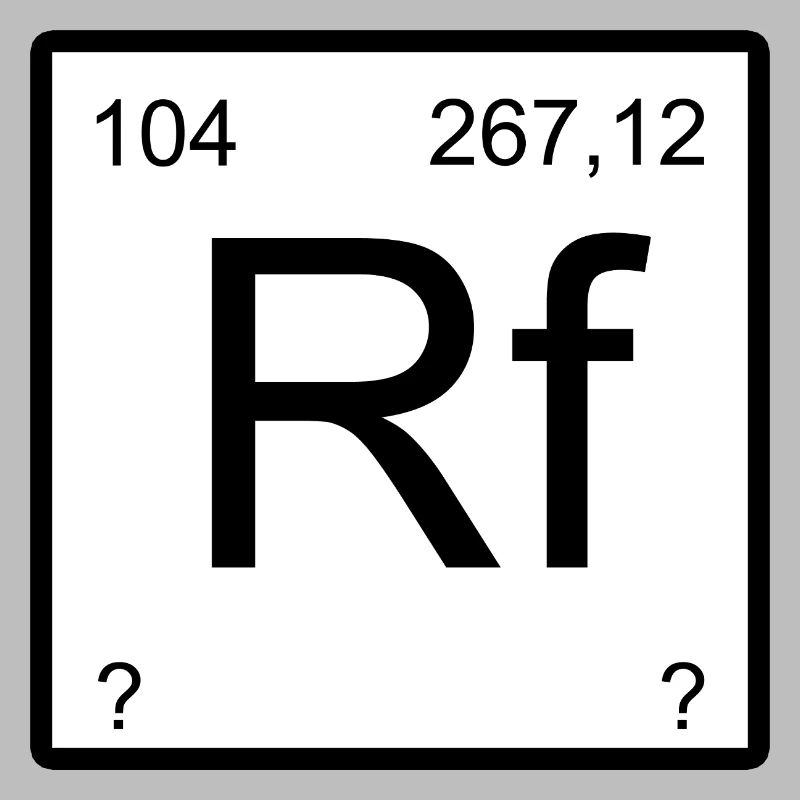 Rutherfordium Symbol Square