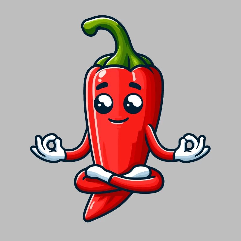 Relaxed Red Bell Pepper Character
