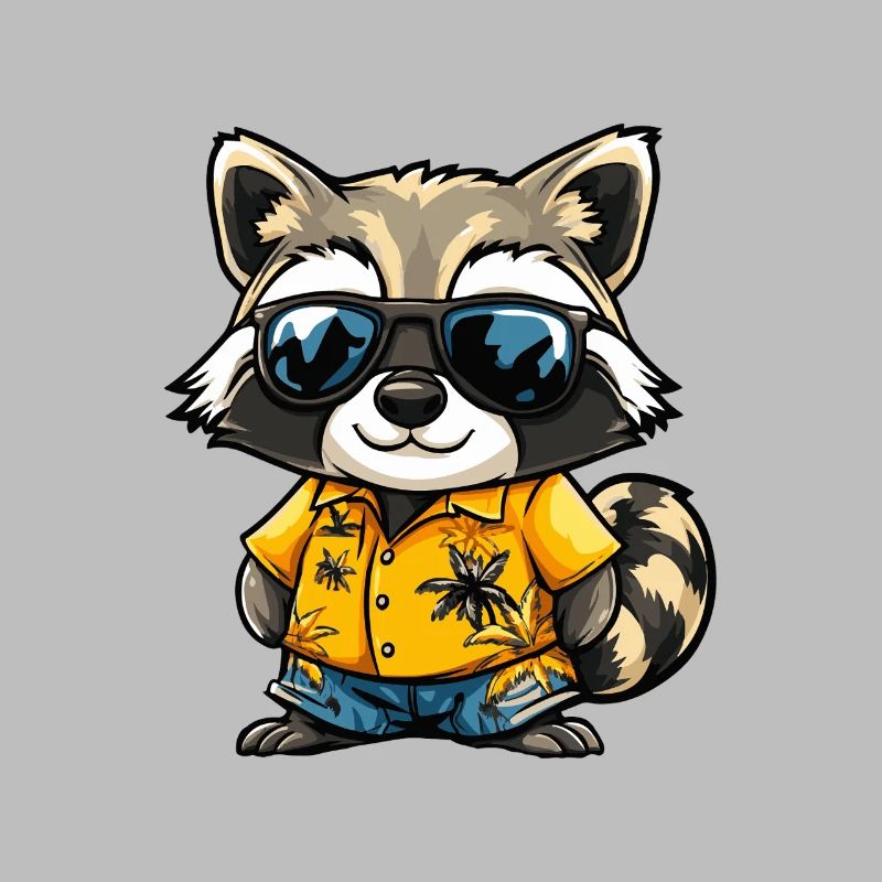 Waschbär Cool Sommer