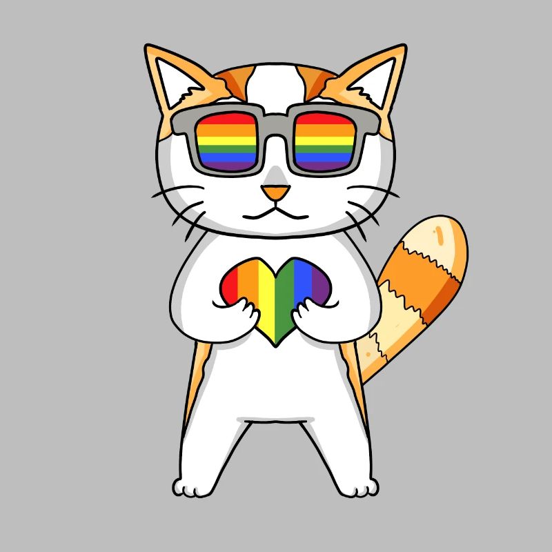 LGBT Katze Regenbogen