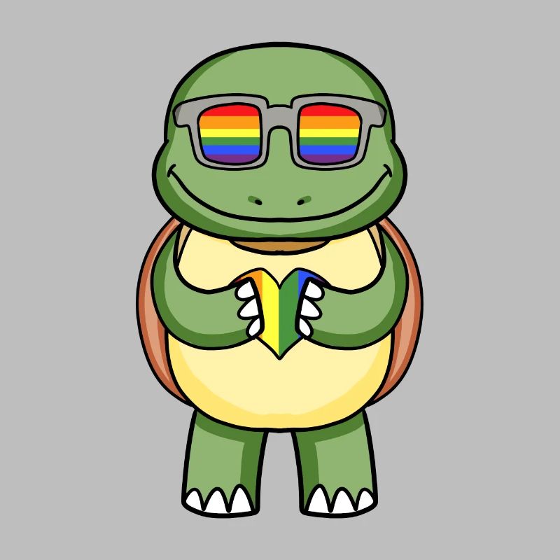 LGBT Tier Schildkröte Regenbogen