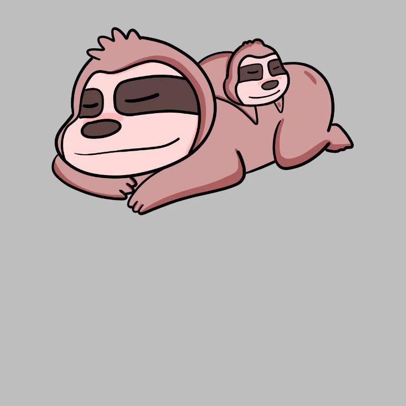 Sloth Dad with Baby Sloth