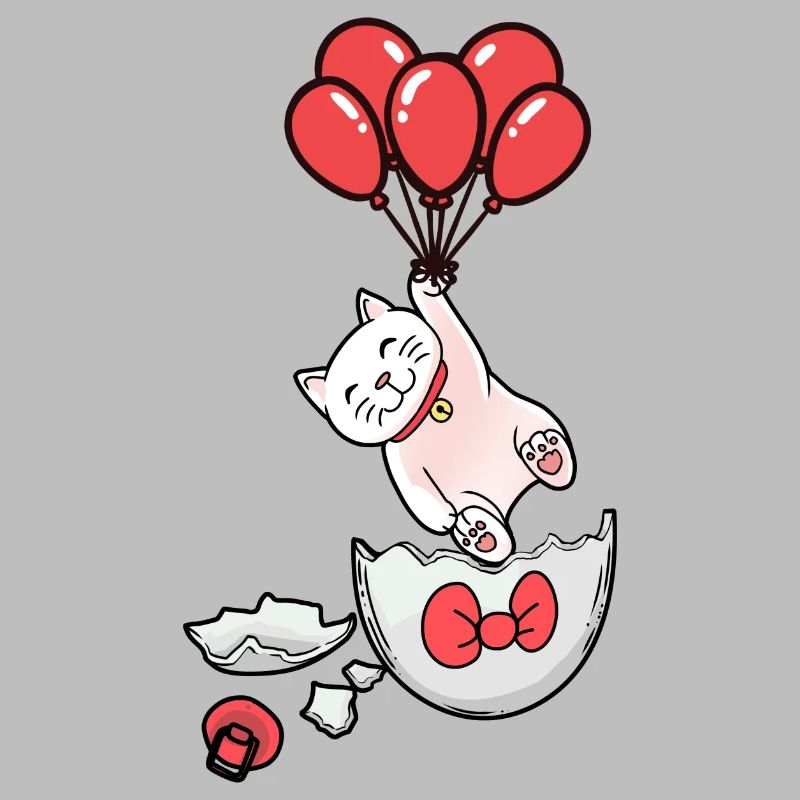 Naissance de chat bébé ballons coquille d’oeuf hatch