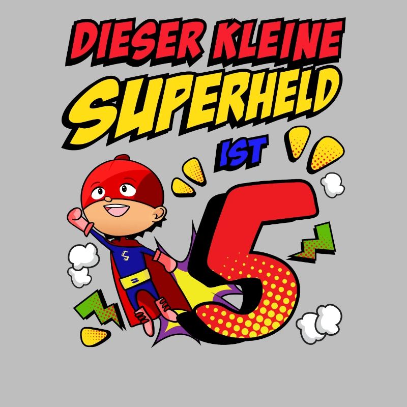 5. Geburtstag Junge Comic-Stil Kleine Superheld