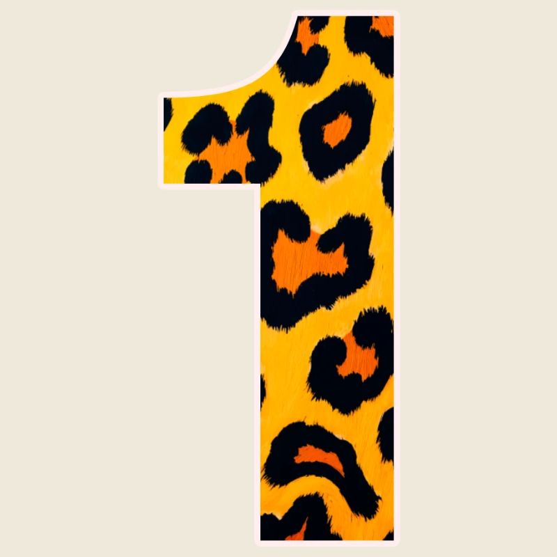 Imprimé léopard jaune-orangé