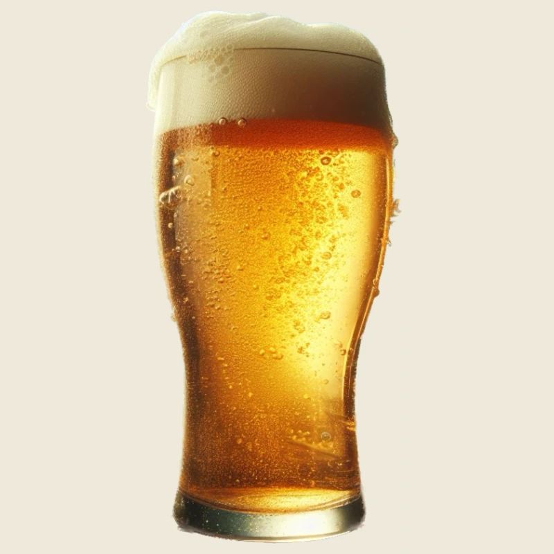 An ice-cold beer