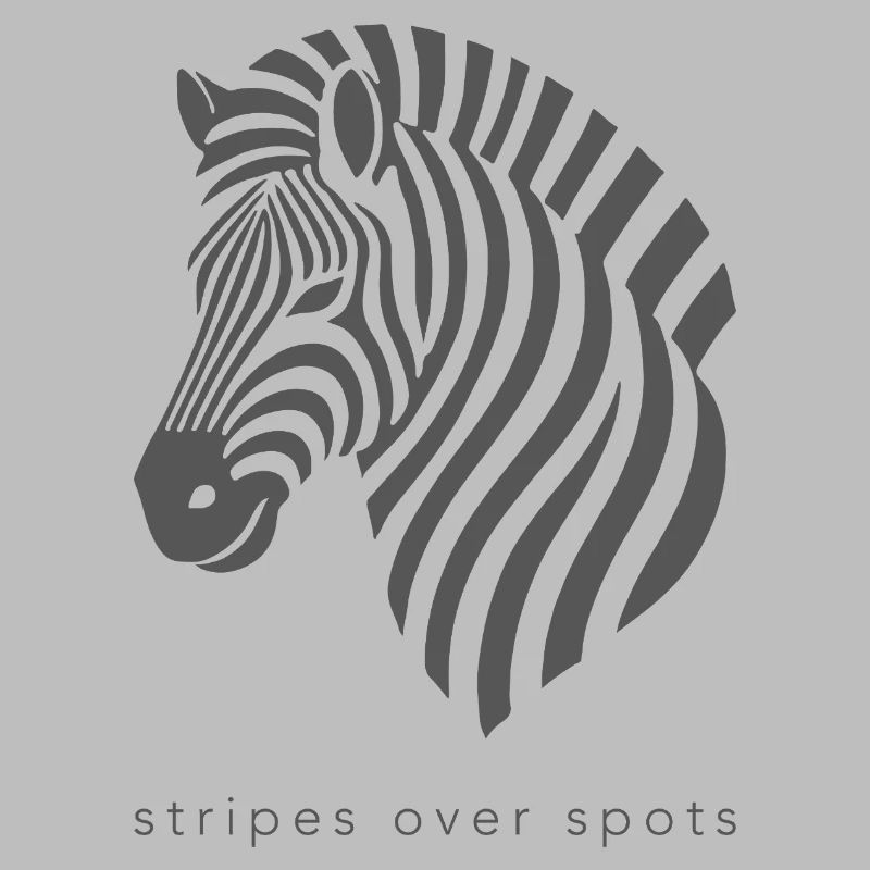 Zebra stripes over spots funny minimalist grey