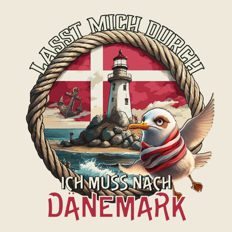 Dänemark - lasst mich durch - Möwe - Leuchtturm