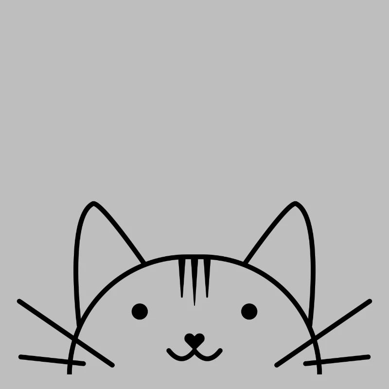 Süßer Katzenkopf comic Stil