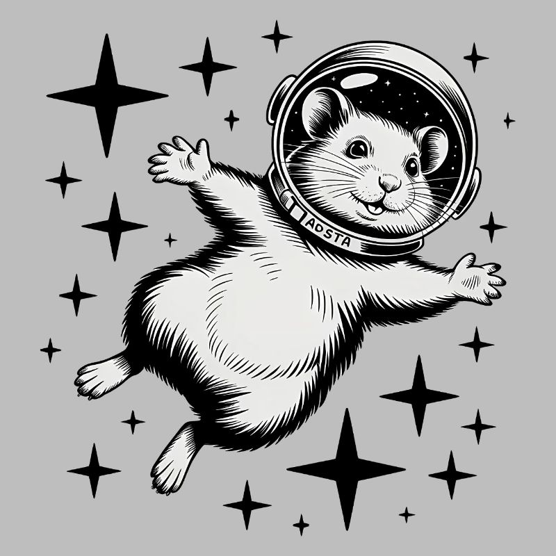 Hamster dans l'espace - Logo Cool Astonomy