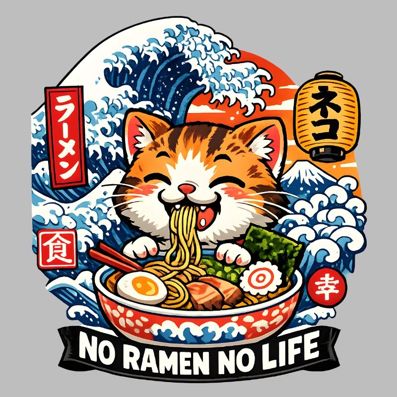 Ramen Cat Wave off Kanagawa