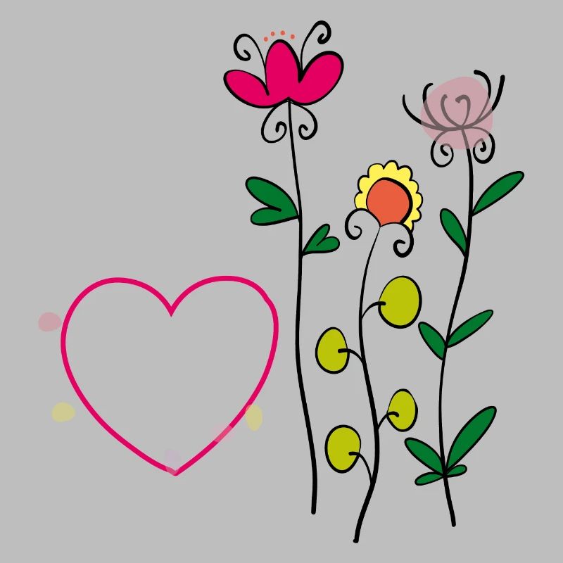 Des fleurs avec un cœur