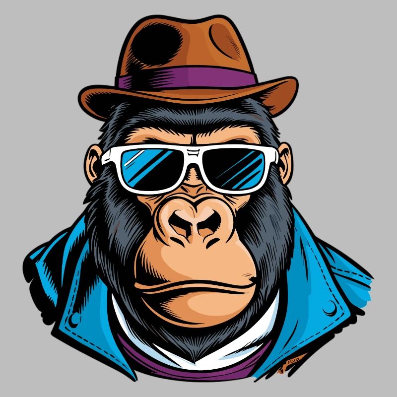gorilla hut brille anzug