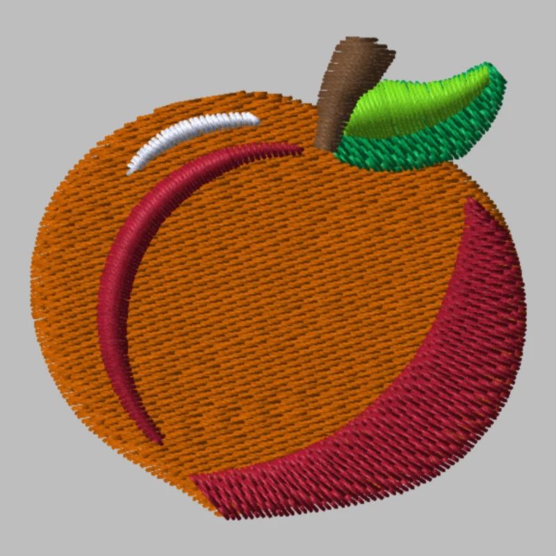 Peach embroidered