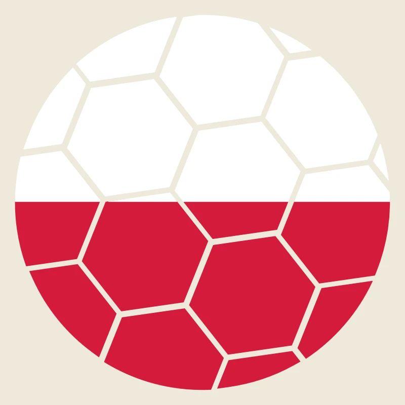 Drapeau de la Pologne Pologne Rond Football Motif