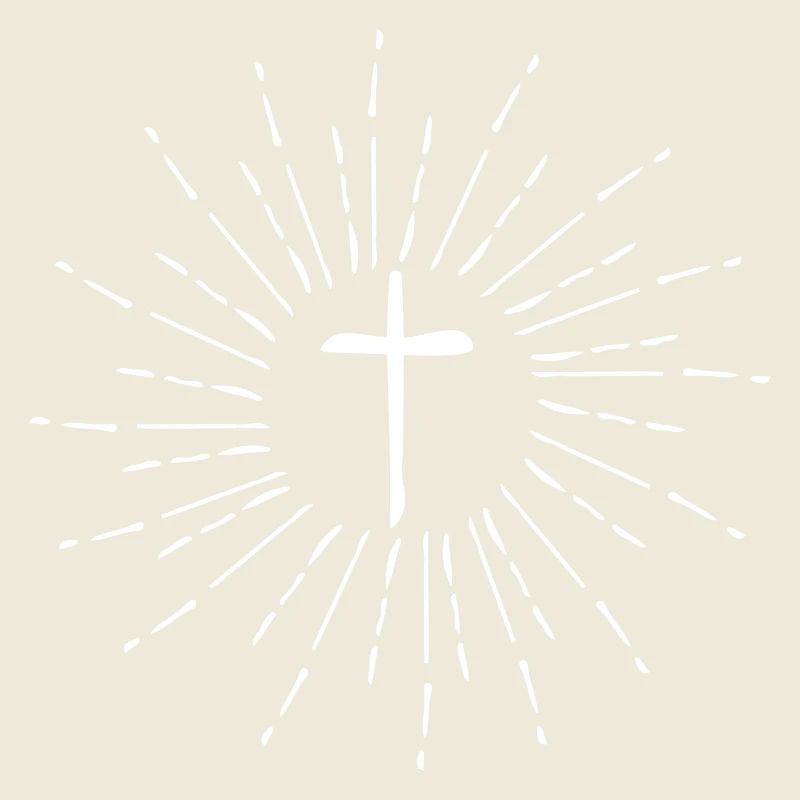 Croix de Dieu Jésus rayons lumineux