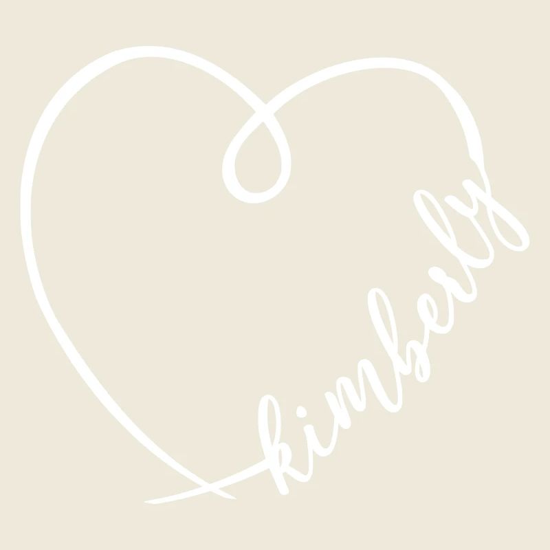 Kimberly Name Kalligrafie Herz