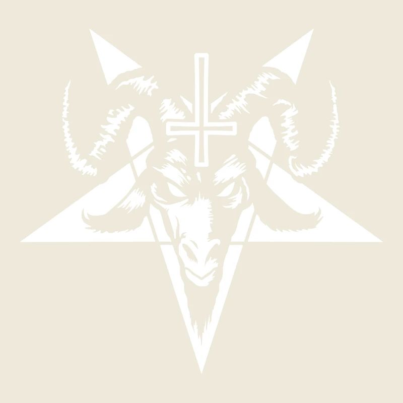 Ziegenkopf mit Pentagram (invertiert) No.2_1c