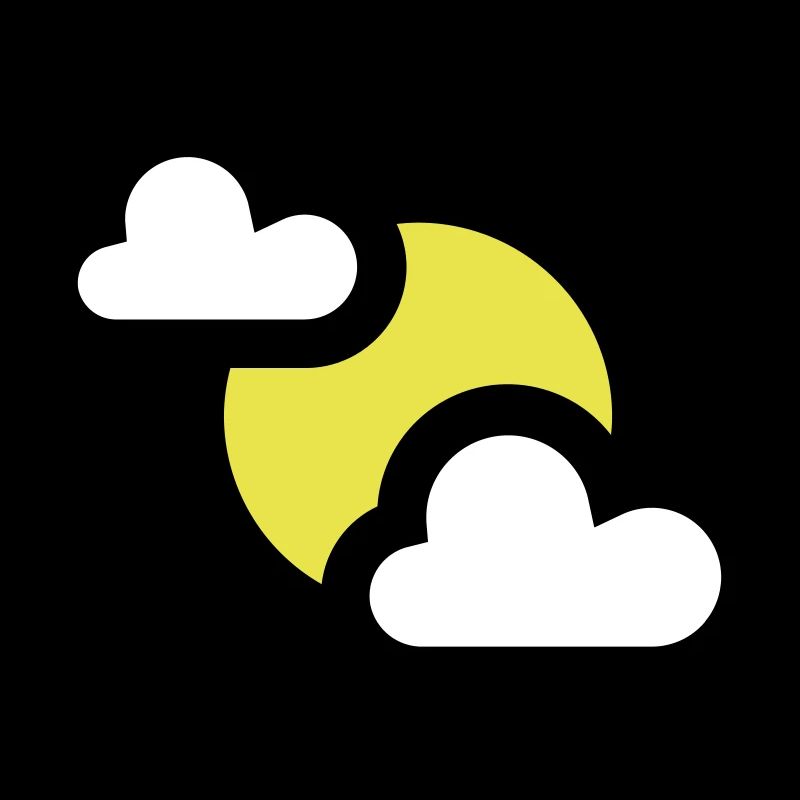 Wetter Symbol oder Icon teilweise bedeckt