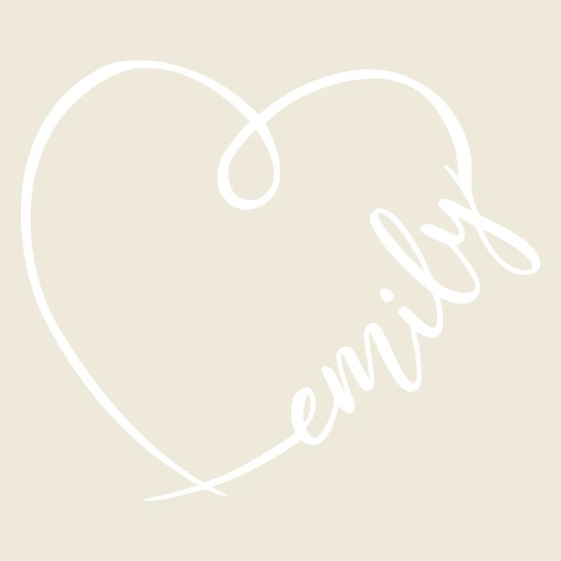 Emily Name Calligraphy Heart