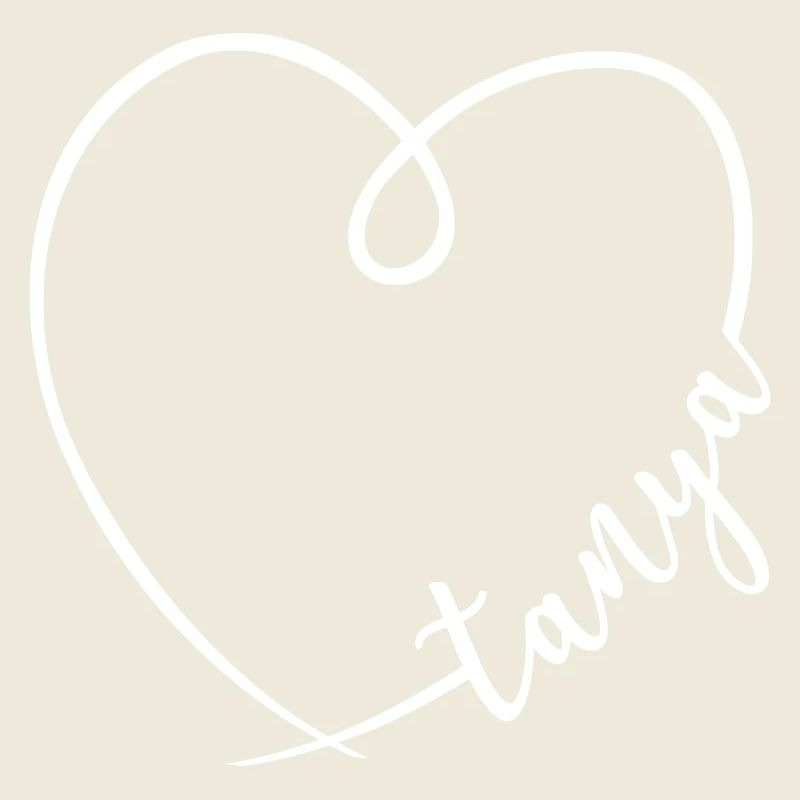 Tanya Name Kalligrafie Herz