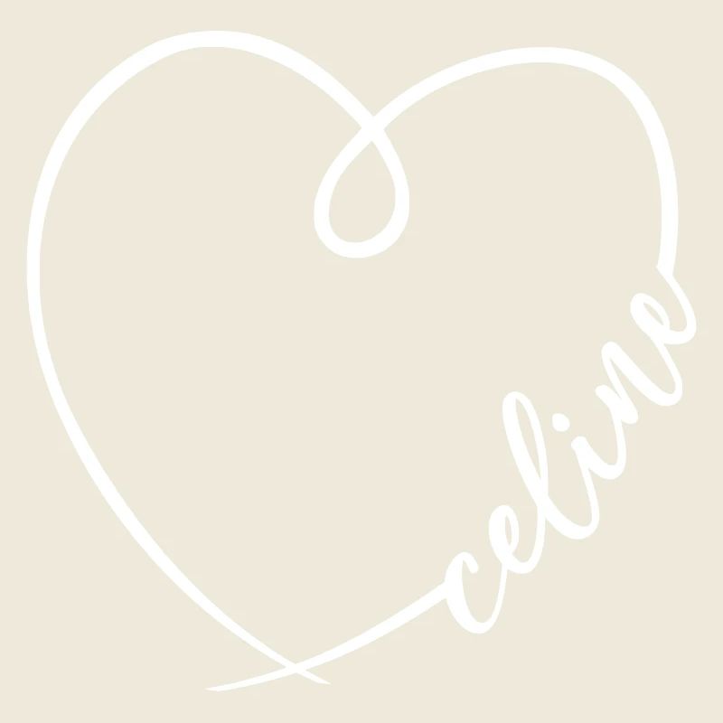 Céline Nom Calligraphie Coeur