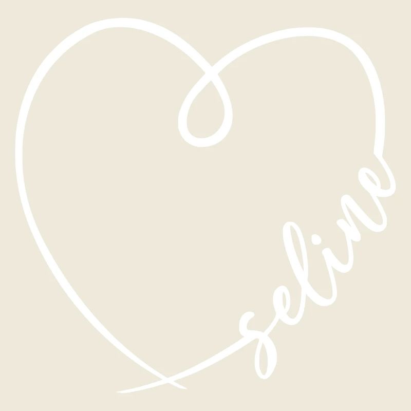 Seline nom calligraphie coeur