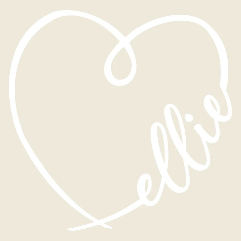 Ellie Name Calligraphy Heart