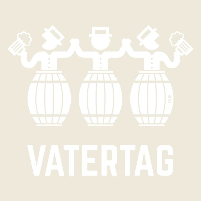 Vatertag Bierfässer (Bier / Männertag / White)